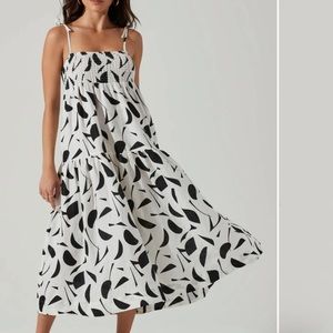 NWT Astr the Label linen midi dress size M